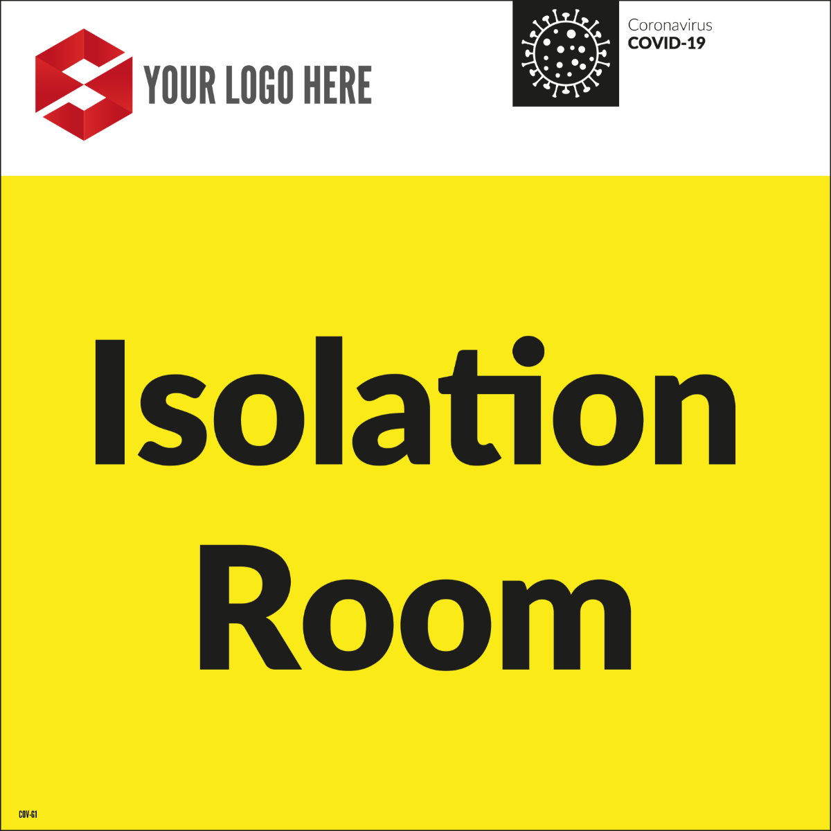 600MM X 600MM Isolation Room Safety Signs UK Ltd