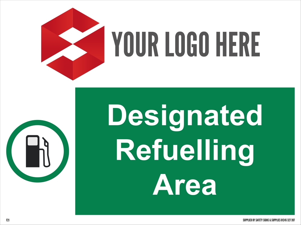 600MM X 450MM Designated Refuelling Area Safety Signs UK Ltd