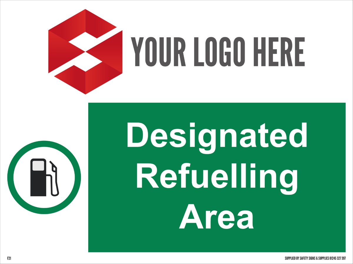 600MM X 450MM Designated Refuelling Area - Safety Signs UK Ltd