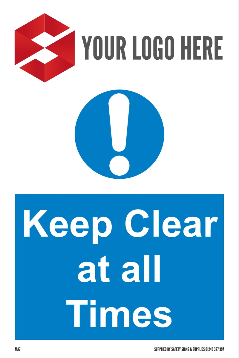 200MM X 300MM Keep Clear At All Times Safety Signs UK Ltd