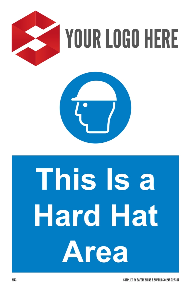 200MM X 300MM This Is A Hard Hat Area Safety Signs UK Ltd