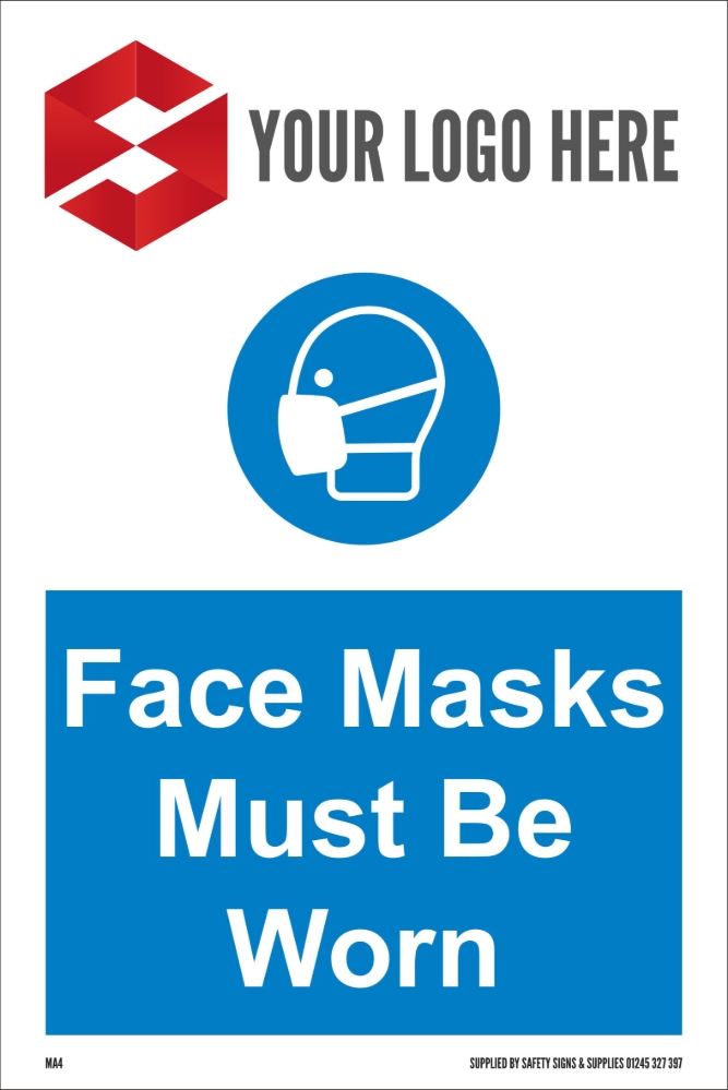 200MM X 300MM Face Masks Must Be Worn Safety Signs UK Ltd